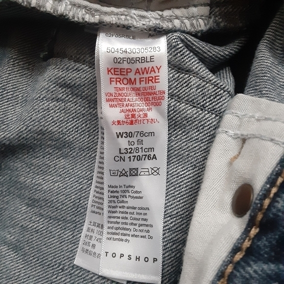 💥HOST PICK💥Topshop‎ mom jeans 100% cotton denim,cropped length,high ris - Picture 12 of 15